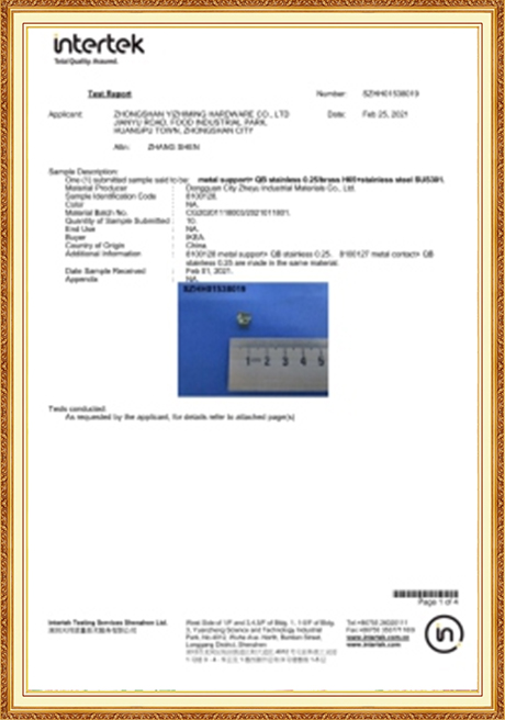 Certificate Of Honor