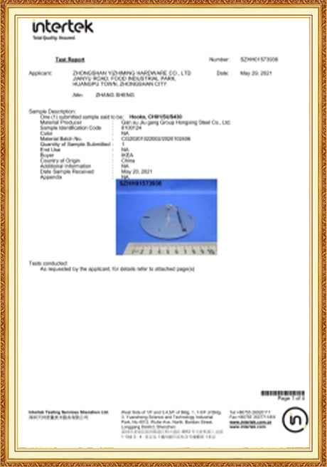 Certificate Of Honor